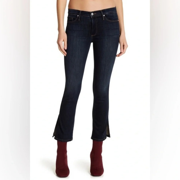 NWT Black Orchid Naomi Split Seam Bootcut Crop Jeans Size 23 - Picture 1 of 8